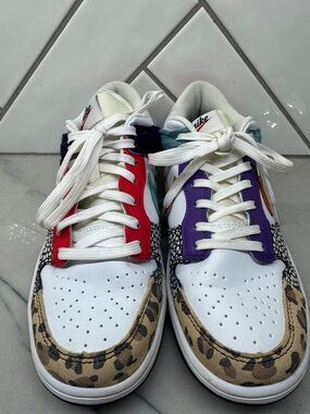 Nike Dunk Low SE "Safari Mix" (also known as the "Patchwork" or "Animal